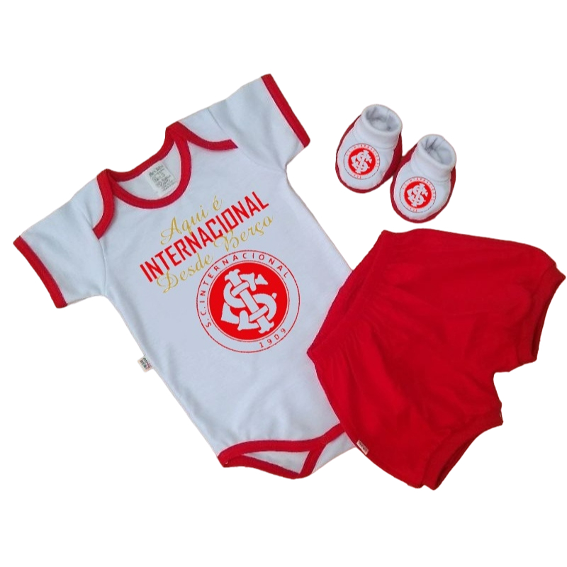 KIT BEBÊ INTERNACIONAL INFANTIL-BODY -SHORT -PANTUFA em Oferta na Shopee
