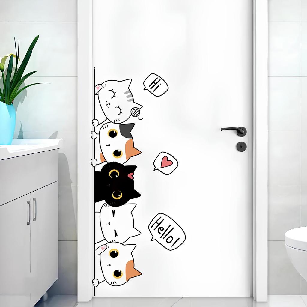 Adesivo para Porta Gatinhos