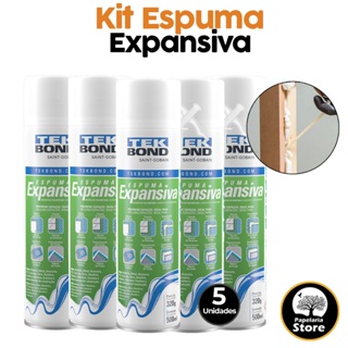 Kit Espuma Expansiva Poliuretano 500ml 2 / 3 / 5 / 6 Unidades Tekbond Preenche Espaços Madeira Metal em Oferta na Shopee