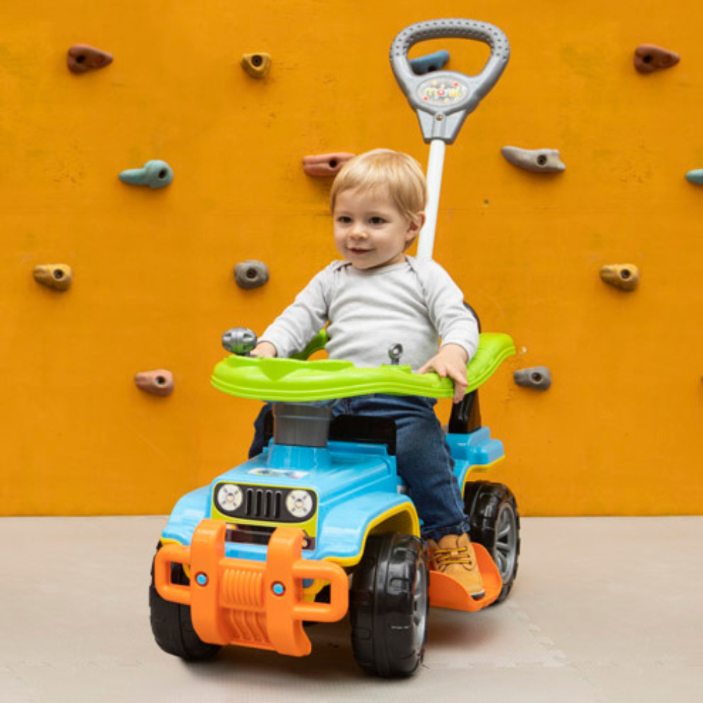 Jip Jip Menino Infantil Carrinho Passeio Empurrador Bebe Buzina Haste Chave Som Anel Proteção Apoio