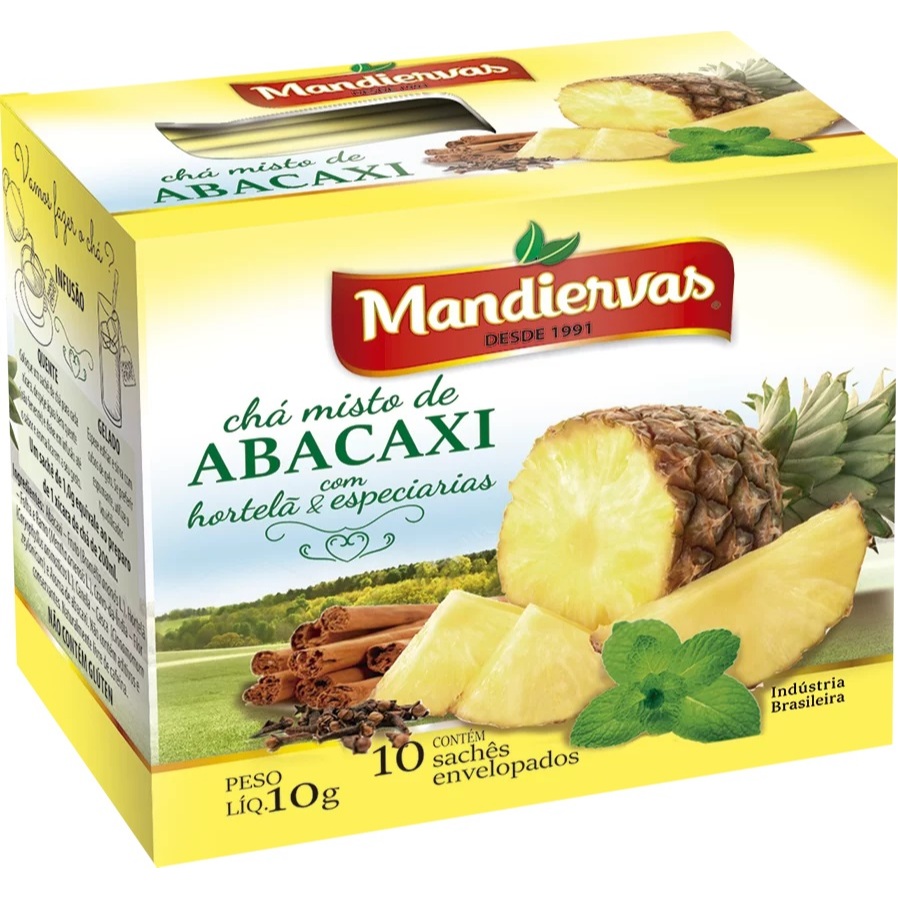 Chá Misto de Abacaxi com Hortelã e Especiarias Mandiervas