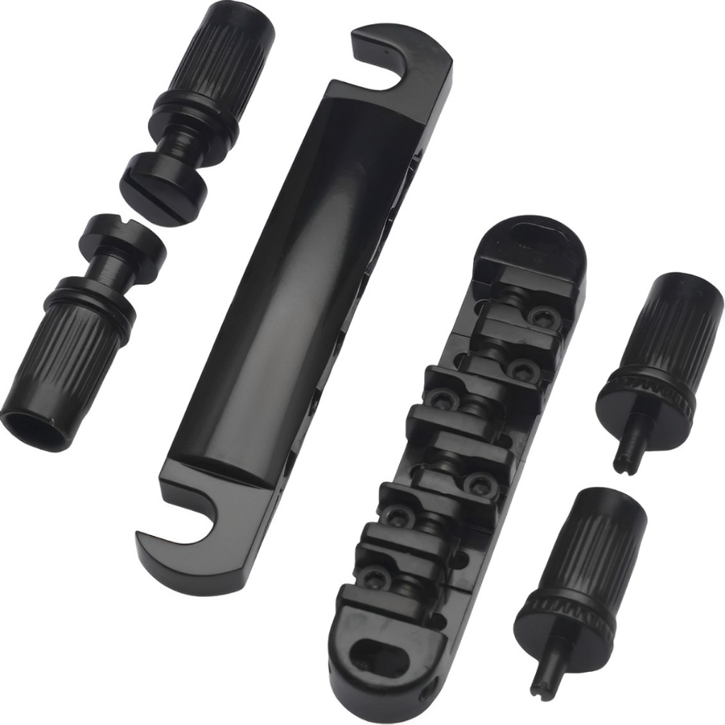 Ponte Tune-o-matic Cordal Cavalete Para Guitarra Les Paul Lp Preta