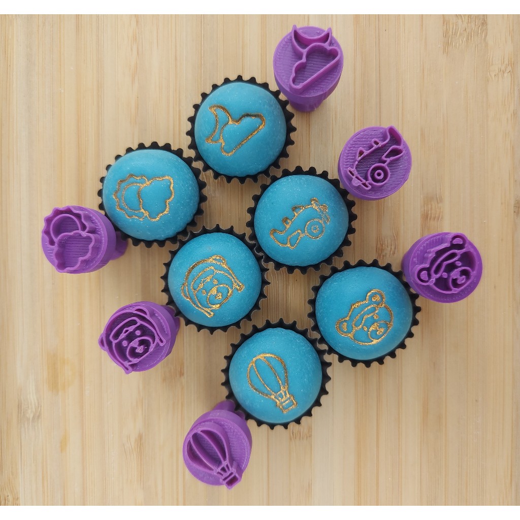 Carimbos para Doces Brigadeiro - Ursinho Aviador