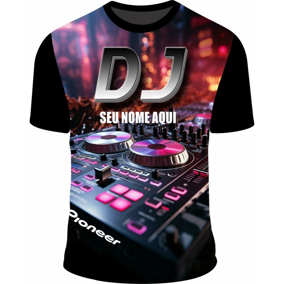 camiseta dj pro remix da balada ,musica eletronica estampada.