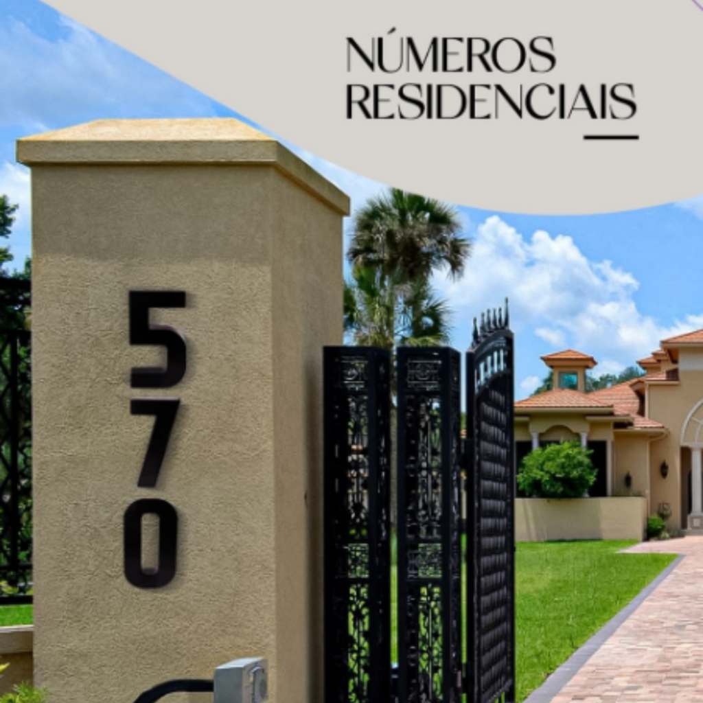 Número Residencial Casa Fachada 19cm 3D ABS Fácil Instalação Sistema de Encaixe Proteção UV em Oferta na Shopee