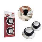 Oferta Conjunto 2pcs Pegador Pomel De Tampa Panela Aço Inox Baquelite Puxador Clink/ Diâmetro:5,8cm em Oferta na Shopee
