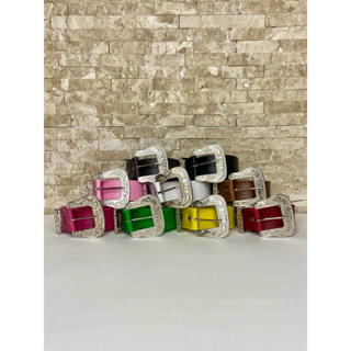 Cinto Fivela Prata Cowboy Várias Cores Moda em Oferta na Shopee