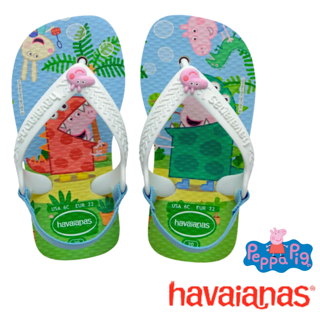 Chinelo Havaianas Baby Peppa Pig Peppa e George menino menina Original