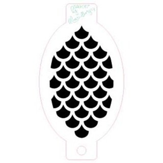 Stencil Textura Escama de Sereia em Oferta na Shopee