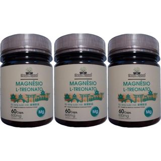 MAGNÉSIO L -TREONATO 600MG 60 CAPSULAS FOLHAS E RAIZES KIT COM 3 POTES em Oferta na Shopee