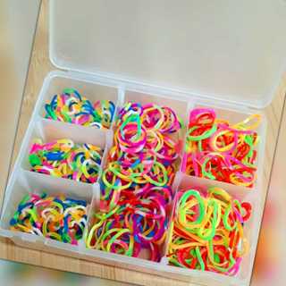 CAIXA 600 ELASTICOS MULTICOLORIDO PENTEADO PET em Oferta na Shopee