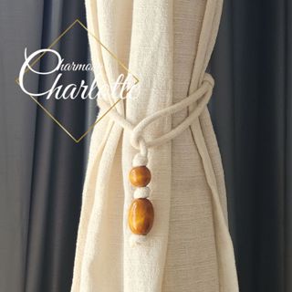 Prendedor de Cortina Rústico Oval - Estilo Sofisticação e Artesanal em Oferta na Shopee