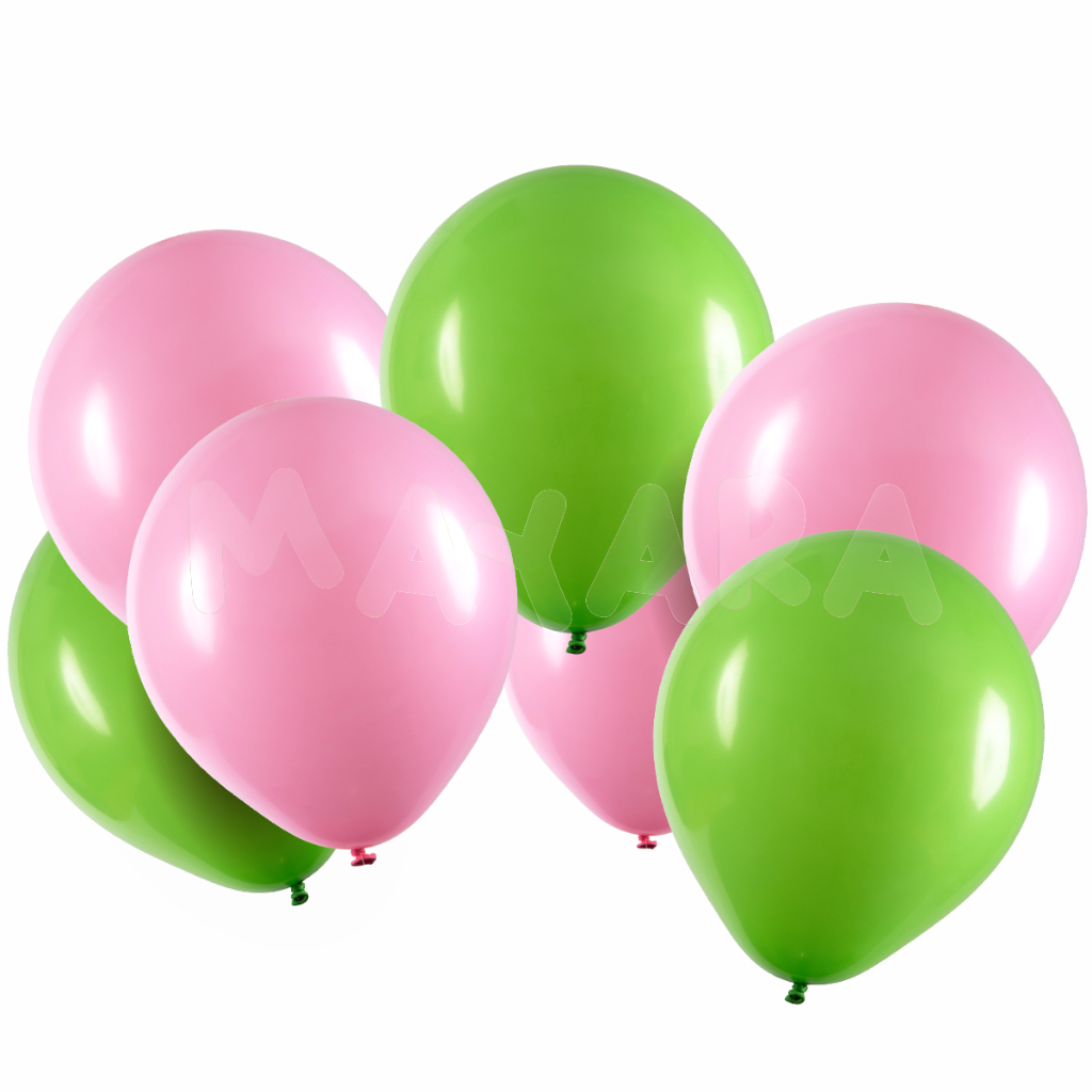 Balão - Bexiga Verde Maçã e Rosa Pacote - 50 unidades sortidos