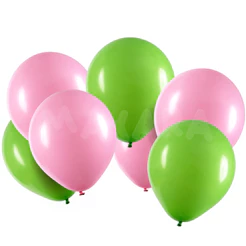Balão - Bexiga Verde Maçã e Rosa Pacote - 50 unidades sortidos