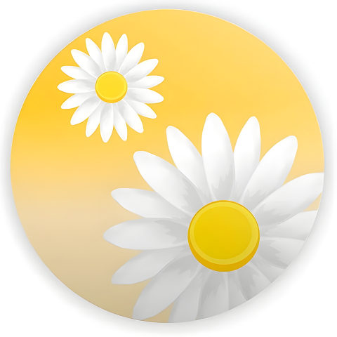 Painel Festa Infantil Redondo Flor Margarida, fundo Amarelo + Arco, Suporte incluso. Fazemos personalizado com qualquer tema. Confeccionado em Lona fosca, impressão de alta resolução. cenário Circular p/ Decoraçõe