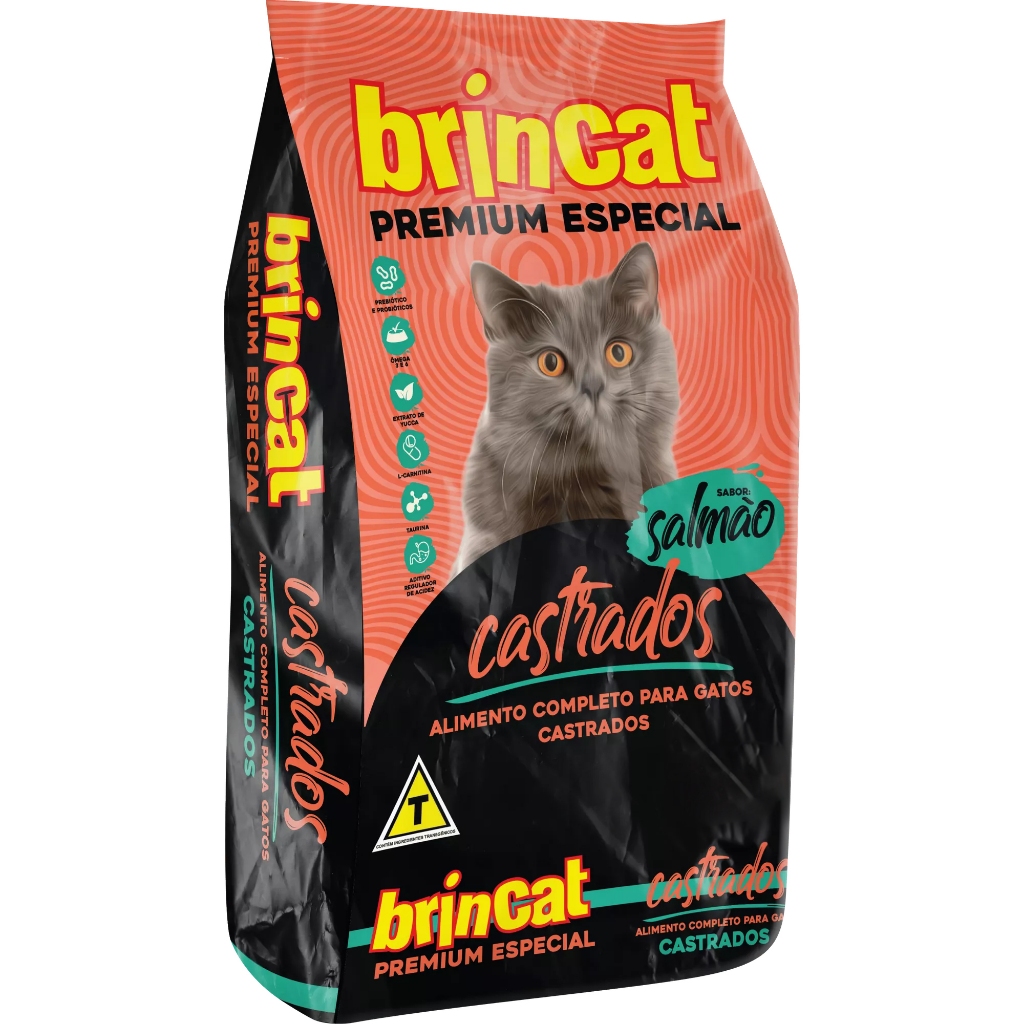 Ração para Gatos Castrados a Granel 2kg Salmão Brincat