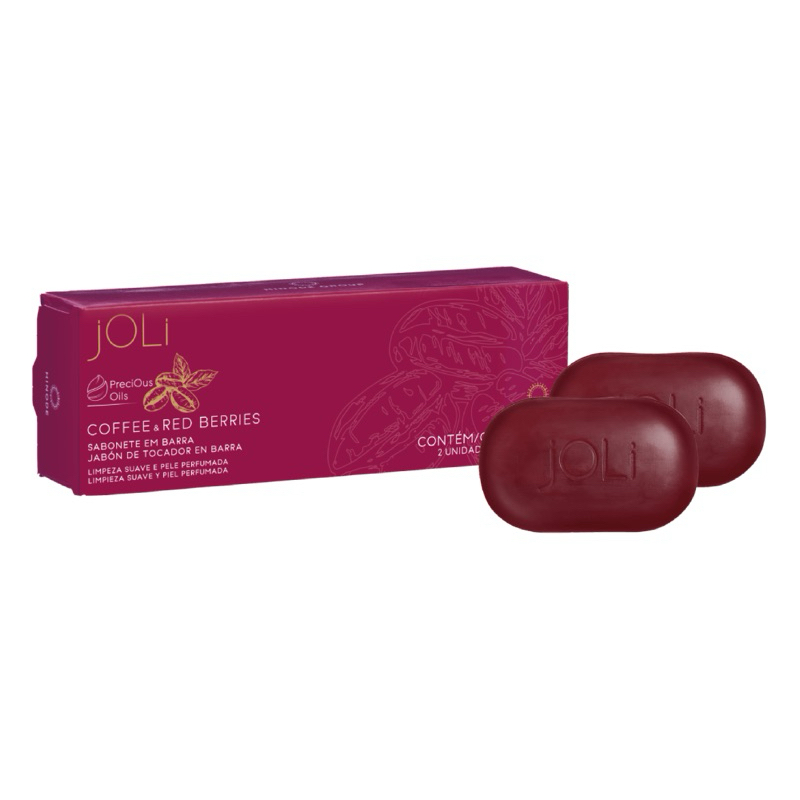 Sabonete em Barra Joli Café e Frutas Vermelhas com 2 Unidades 90g Hinode
