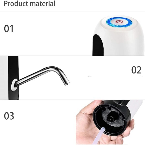 Bomba Elétrica Filtro 20L Para Galão De Água Bebedor Eletrico De Agua Com Carregamento Usb