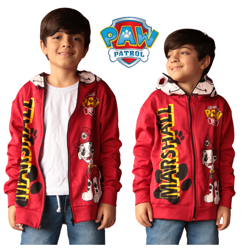 BLUSA MOLETOM INFANTIL MARSHALL DA PATRULHA CANINA CAPUZ COM MÁCARA