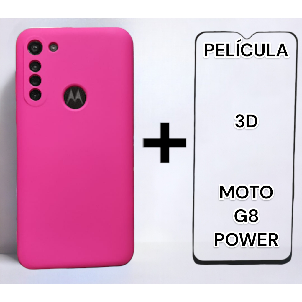 Kit capinha capa case Moto G8 Power + Pelicula 3D em Oferta na Shopee