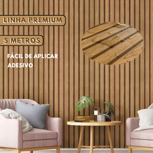 Papel de Parede Lavável  Adesivo 5mx45cm Efeito Madeirado PREMIUM Decorar - Sala Painel Armário Parede