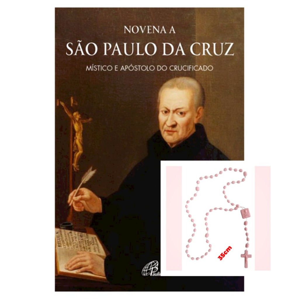 Livro Novena a São Paulo da Cruz - Religião Devocionarios + Terço
