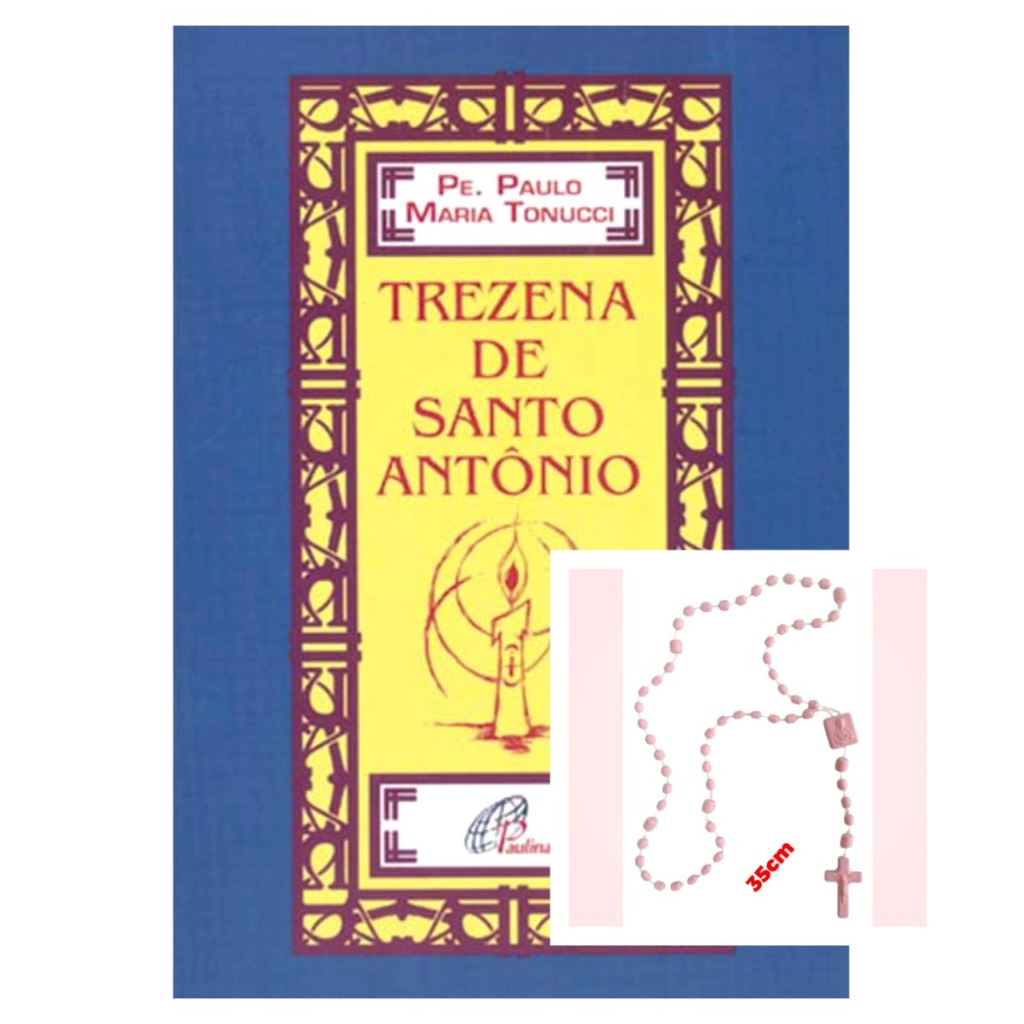Livro Trezena de Santo Antônio - Religião Devocionarios + Terço