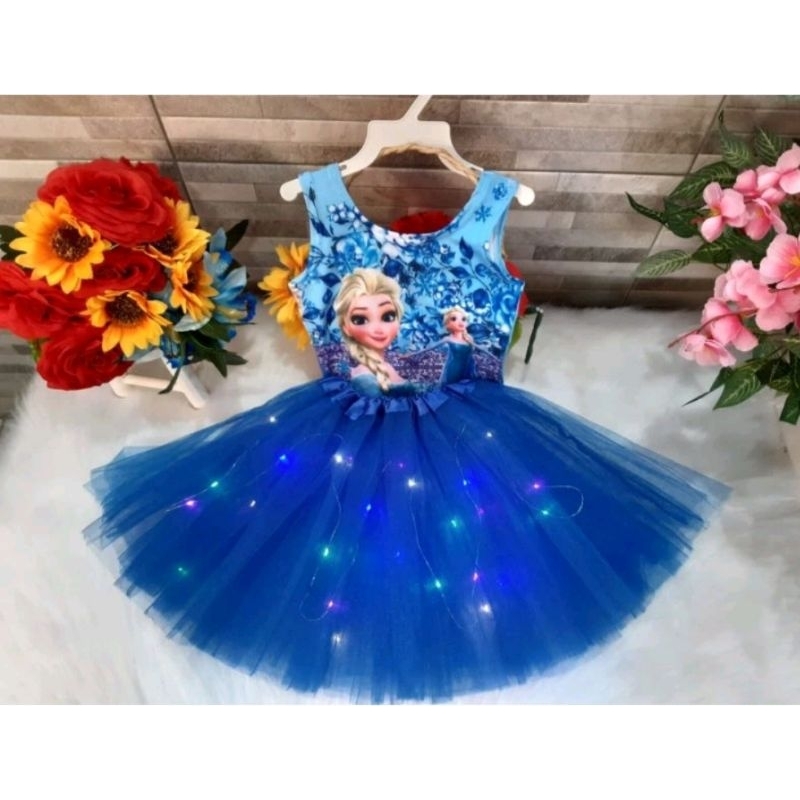 fantasia infantil rainha  Frozen adulto do gelo saia com led body em Suplex colan aniversário. em Oferta na Shopee