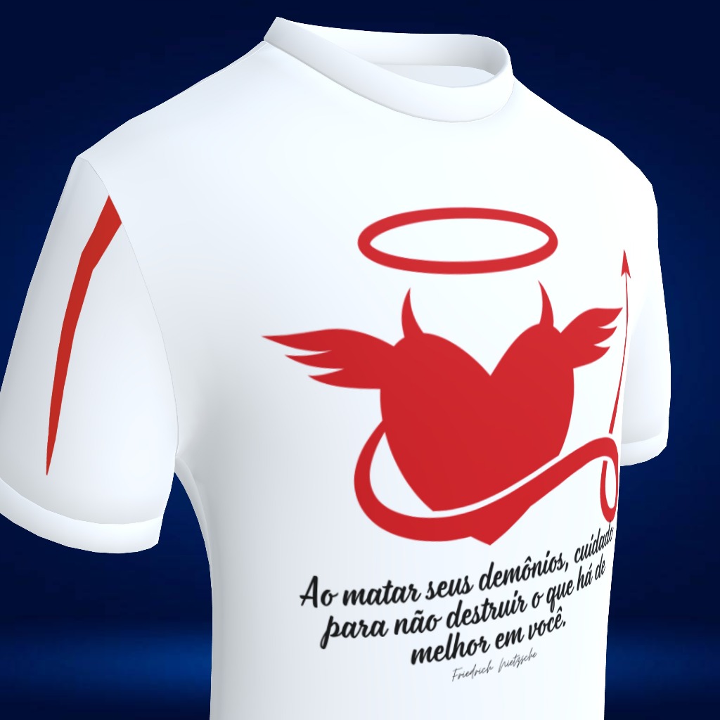 Camiseta Poliéster Unissex Filósofo  Nietzsche/ Estampa Frente e mangas Personalizada Camisa