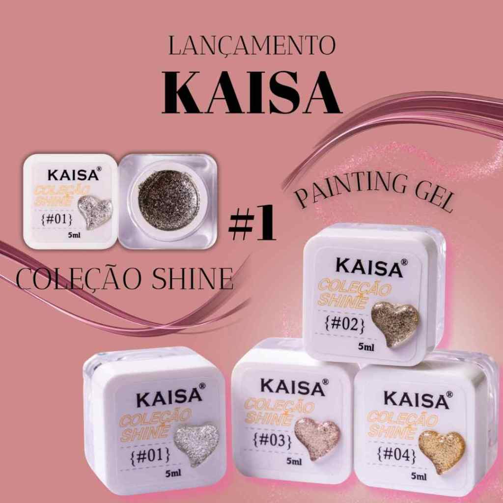 Kaisa Gel Paint 5ml - Coleção Shine em Oferta na Shopee