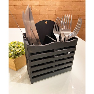 Porta Talher em MDF Preto Moderno Talheres em Oferta na Shopee