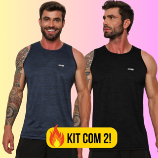 Kit 2 Regata Dry fit Masculino Camisa Kit com duas Camisetas Masculinade Academia Treino em Oferta na Shopee