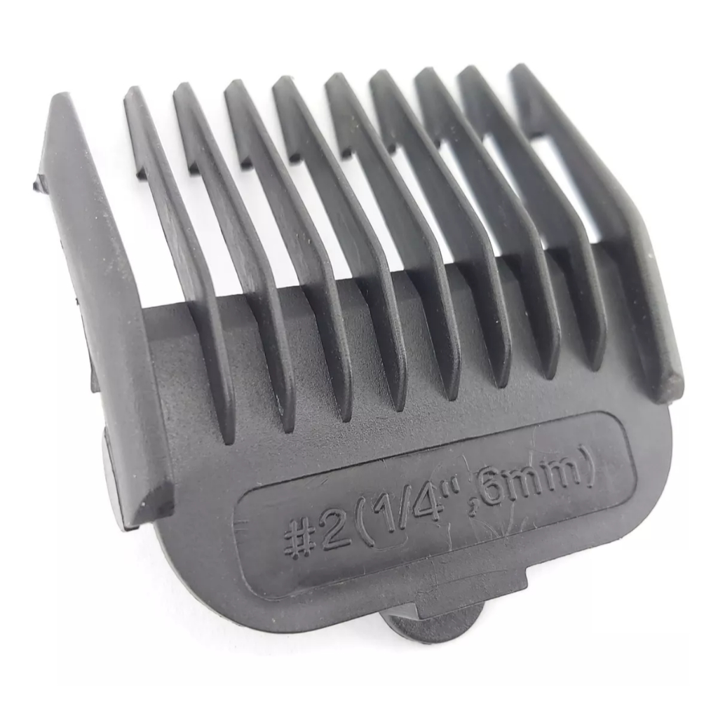 Pente #2 6mm 1/4" para maquinas de cortar cabelo GAMA: GM562, GM586, GM587, GM585, GM560, GM590, GM593 Barber Style, GM596, GM Master, GBS Barber Absolute, GBS Style Pro, GBS Absolute Fade, Pro 9, Pro 9.5