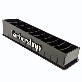 Porta Pentes de Máquina – Barbershop Black Silver Premium em Oferta na Shopee