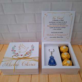 Convite  Padrinhos Batizado, Consagração ou Crisma Personalizado em Oferta na Shopee