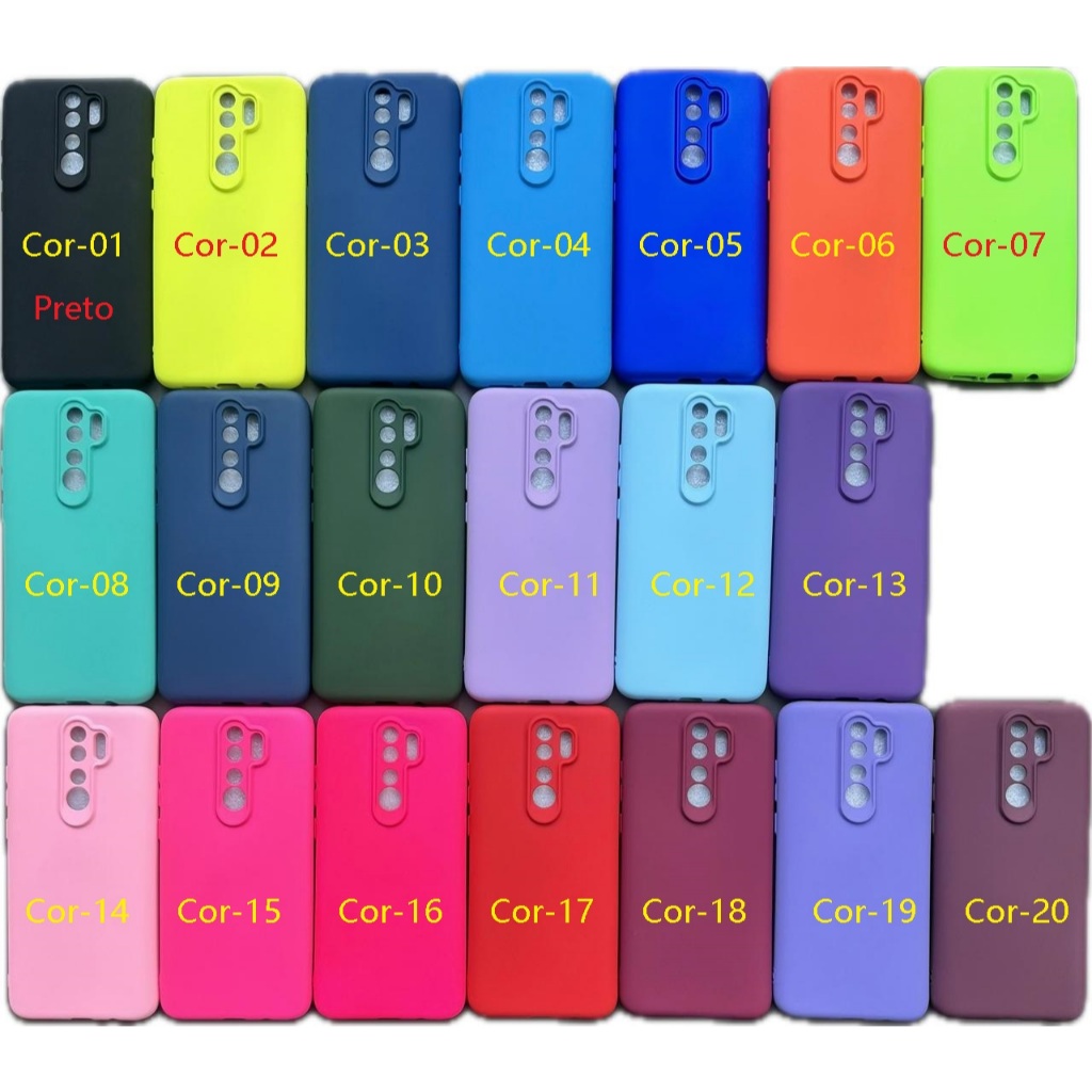 Capa Capinha Anti impacto Para Celular  Xiaomi Redmi Note 8 Pro - Com Interior Aveludado de Silicone / 014XM - CP 014