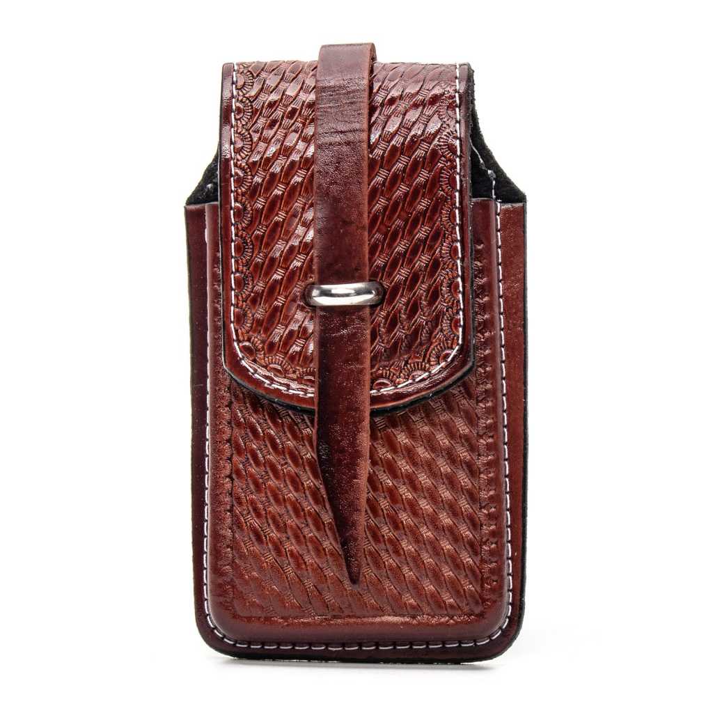 Capa De Celular Bainha Country Com Virola Modelo Premium Em Couro Legitimo.