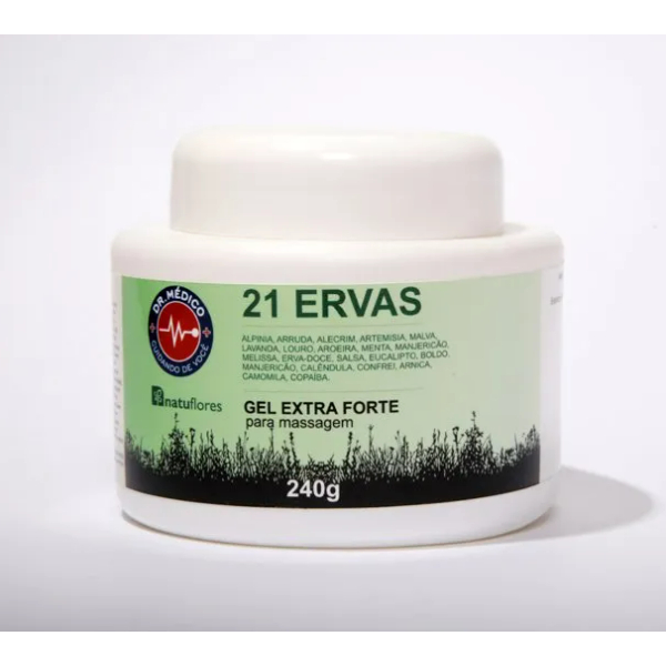 Gel Extra Forte 21 Ervas 240g Para Massagem NatuFlores - Beauty