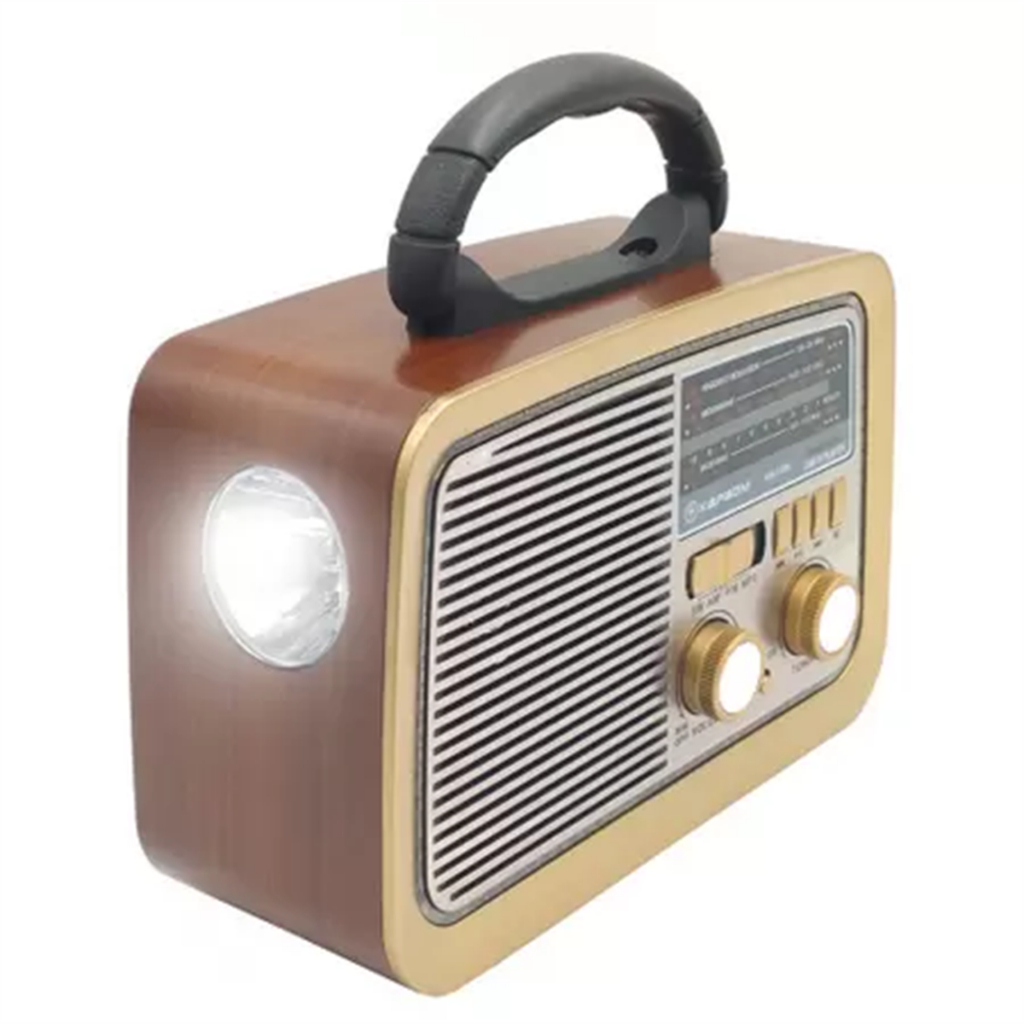 Radio Am Fm Usb Retro Vintage Pilha Bateria E Tomada C Lanterna- Caixa Som Estilo Antigo Madeira em Oferta na Shopee
