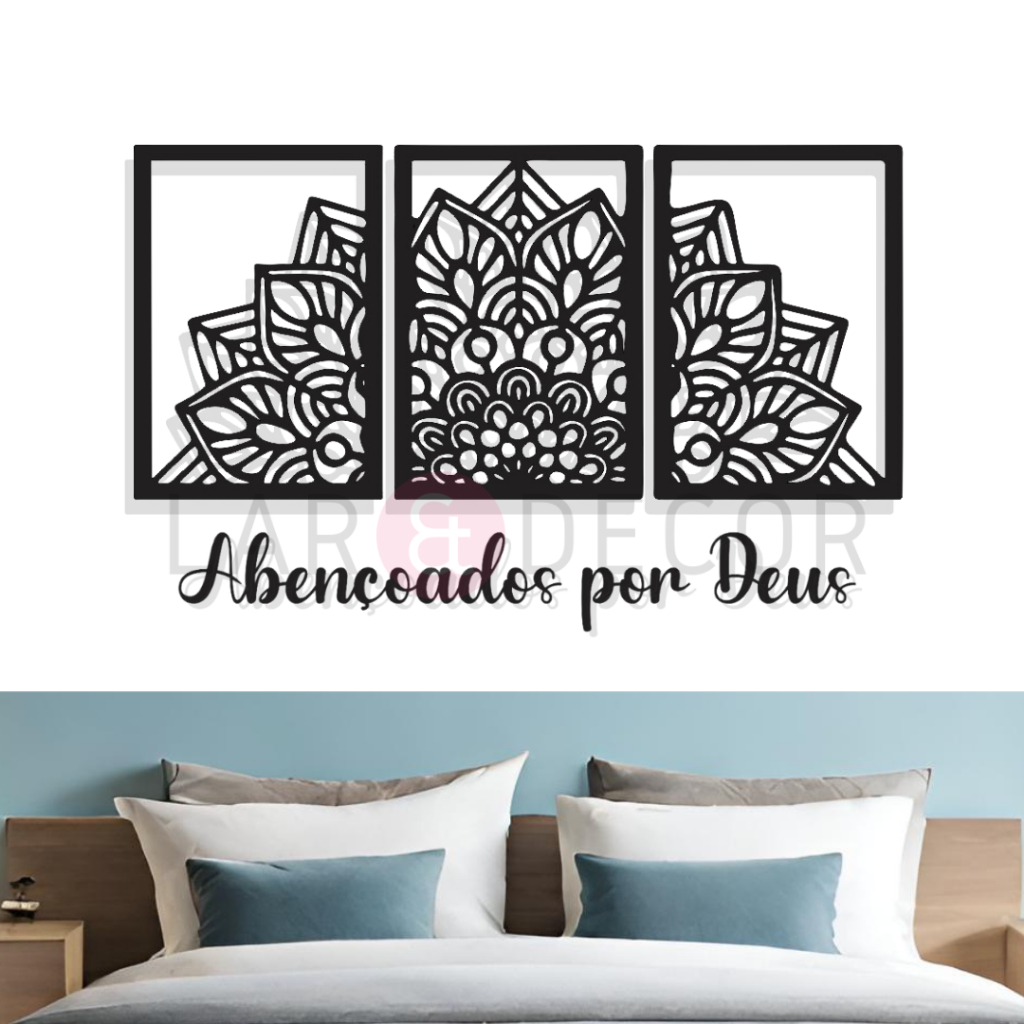 Quadros Decorativos Quarto Kit Quadro para Sala Quarto + Frase Decoração