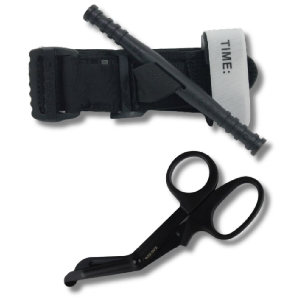Kit Aph  Torniquete + Tesoura Ponta Romba