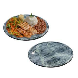 Kit 2 Pratos Rasos De Pedra Sabão 28 Cm De Diâmetro em Oferta na Shopee