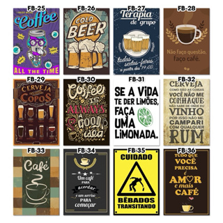 Kit 10 Plaquinhas Decorativas Bar Café Area Gourmet Churrasco cozinha Mdf Envio Sortido em Oferta na Shopee