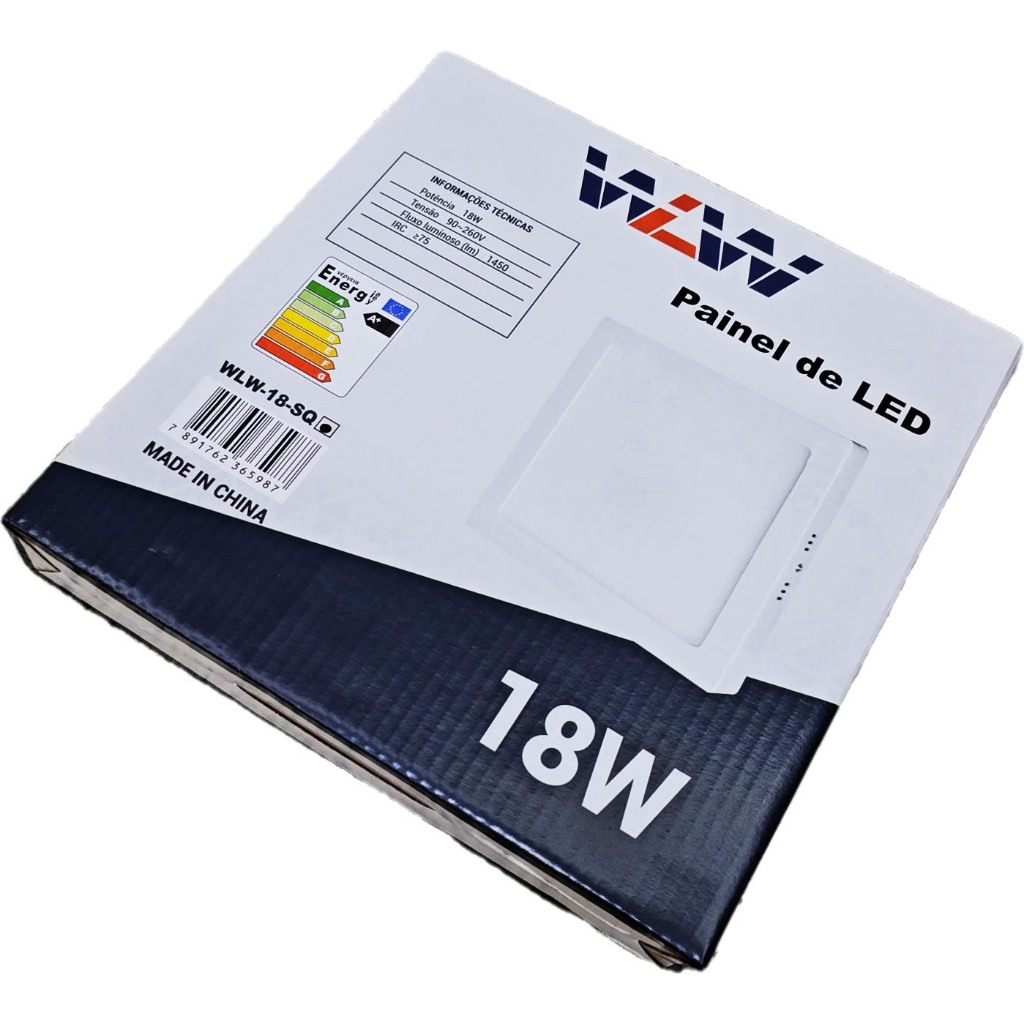 kit 1 2 3 4 Painel plafon led 18w sobrepor quadrado 20x20 cm Bivolt Branco Frio em Oferta na Shopee