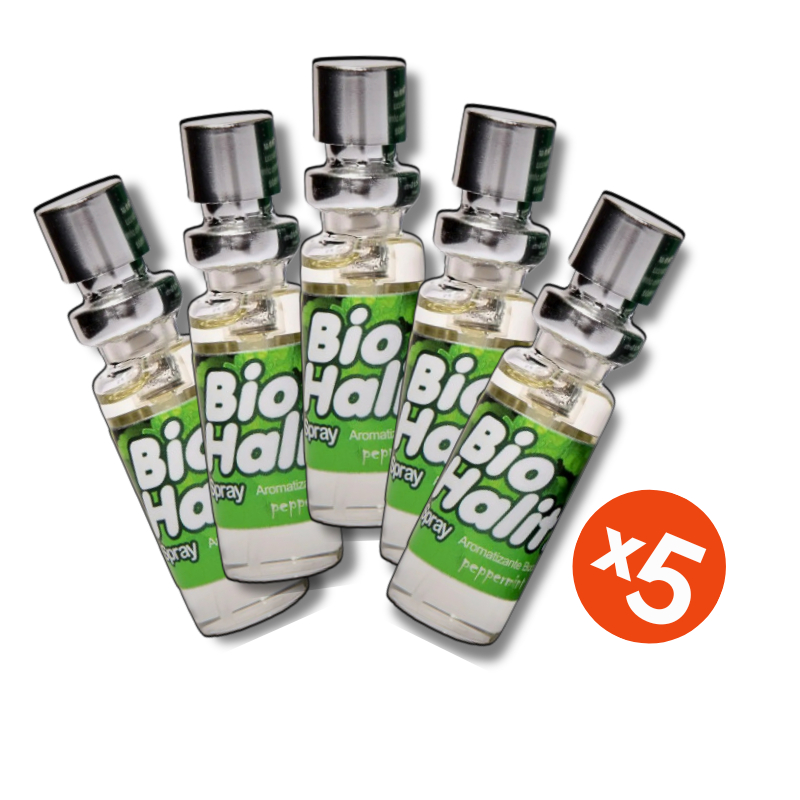 Kit 5 Bio Halitz Spray 6ml Peppermint Hálito Puro e Refrescante NatuFlores