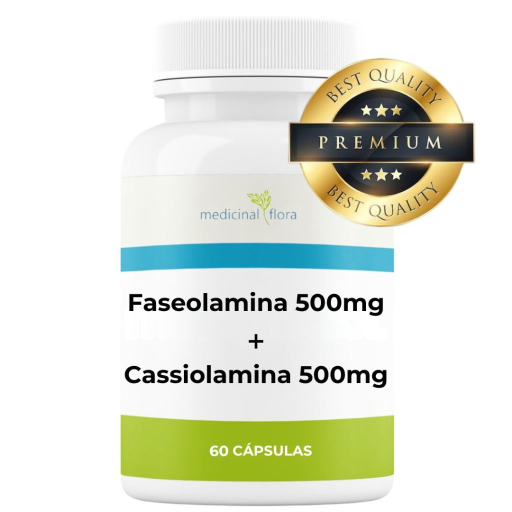 Faseolamina 500mg + Cassiolamina 500mg - 60 Cápsulas