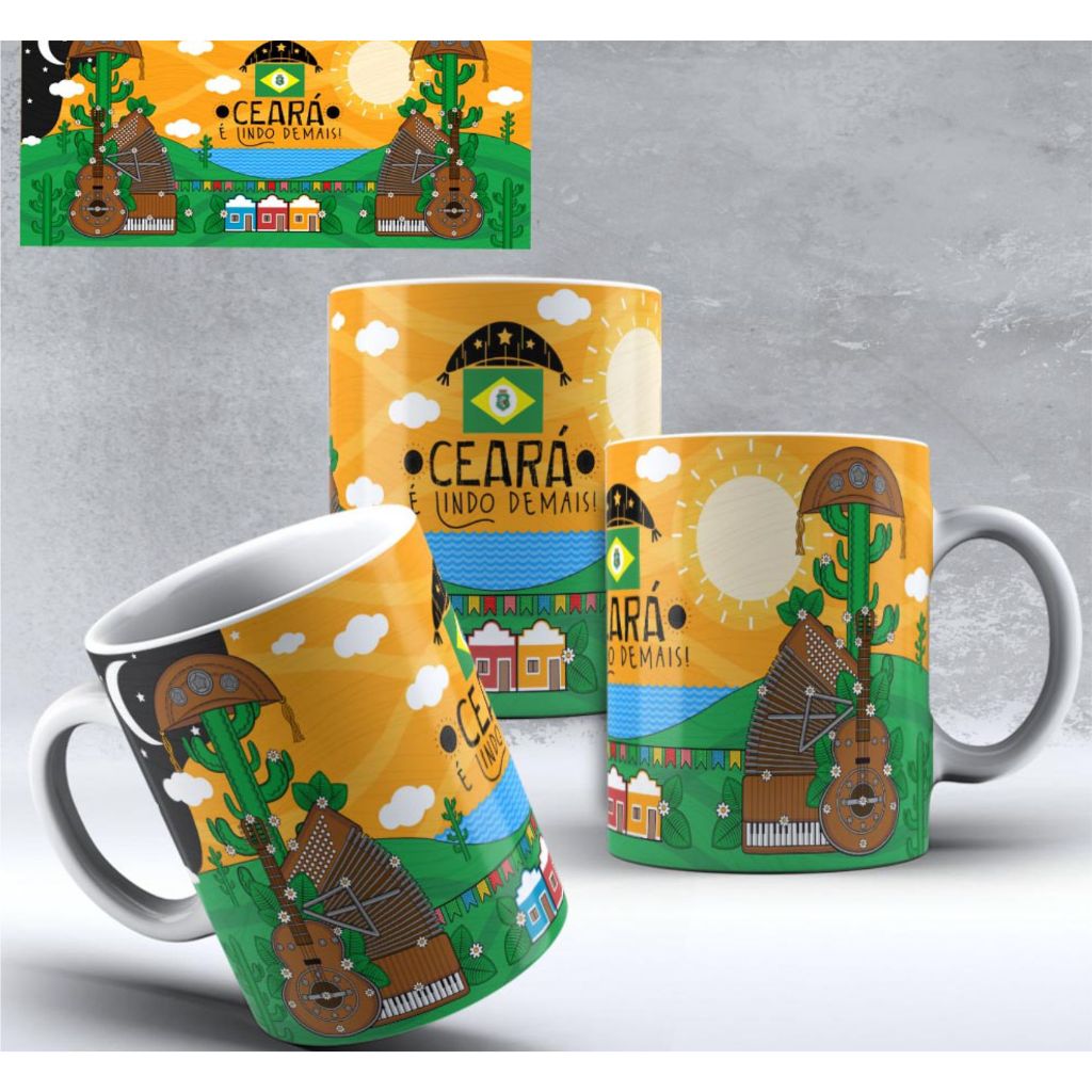 Caneca Nordeste, Caneca Estados Brasileiros, Meu Brasil, Bahia, Pernambuco, Alagoas, Piauí, Maranhão, Paraíba em Oferta na Shopee