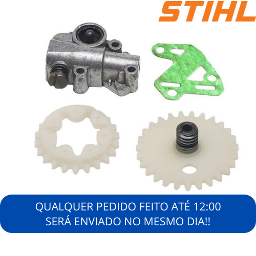Kit Bomba De Óleo Com Engrenagem Motosserra Compatível com Stihl 038/380/381