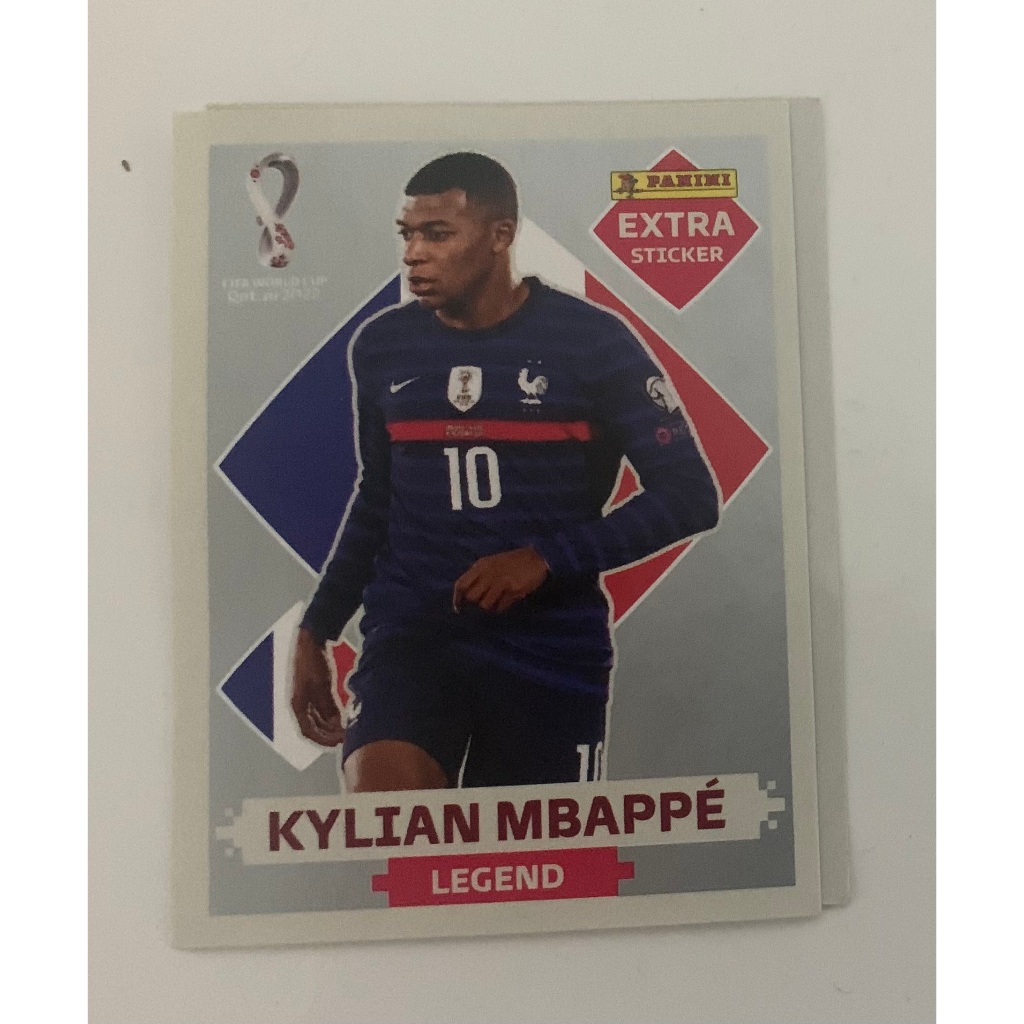 Figurinha da Copa 2022 Kylian Mbappé, legend, prata, Panini, original
