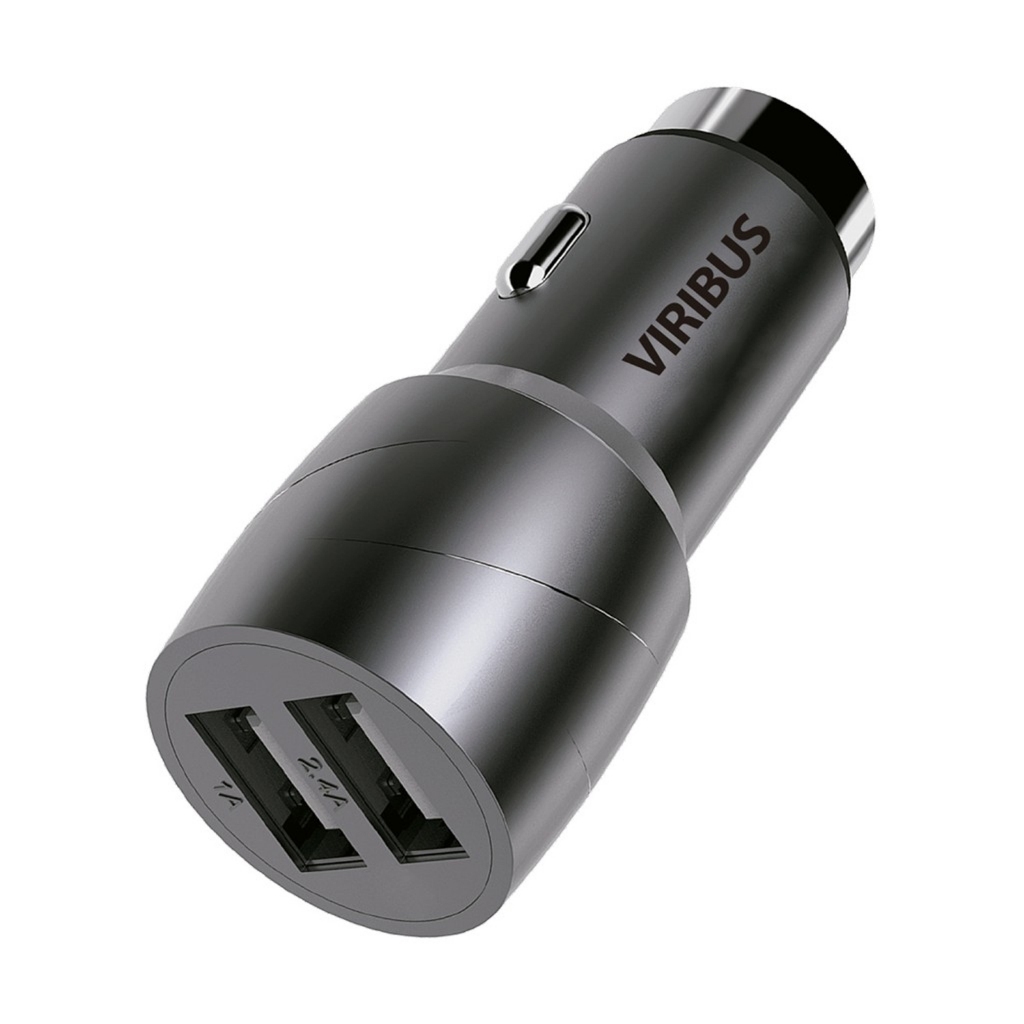 Carregador Veicular Rápido Premium Com 02 Entradas Usb 2.4A Viribus